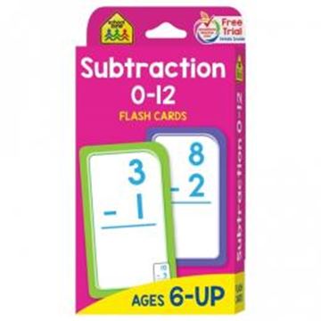 Imagem de SUBTRACTION 0-12 - FLASH CARDS