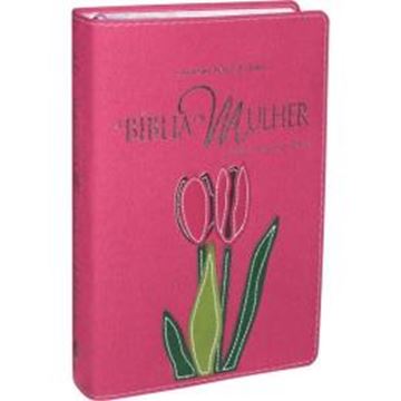 Imagem de A BIBLIA DA MULHER - COURO SINTETICO E BORDAS FLORIDAS TAMANHO MEDIO