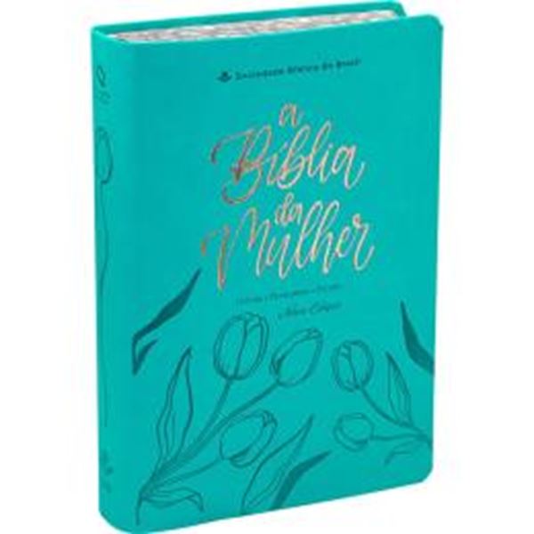 Picture of A BIBLIA DA MULHER NOVA EDICAO - TAMANHO PORTATIL - CAPA AZUL TURQUESA
