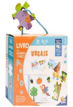 Imagem de TODOLIVRO PLAY - LIVRO COM QUEBRA-CABECA - VOGAIS