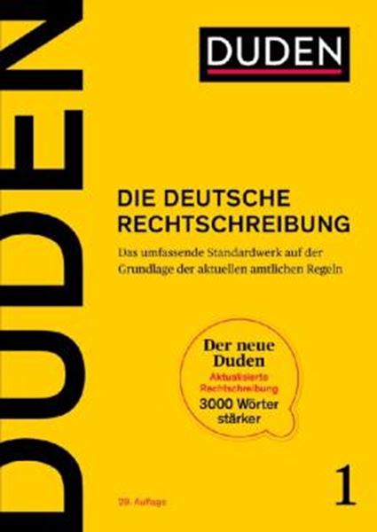 Picture of DUDEN - DEUTSCHE SPRACHE 1 - DIE DEUTSCHE RECHTSCHREIBUNG - DAS UMFASSENDE STANDARDWERK AUF DER GRUNDLAGE DER AKTUELLEN AMTLICHEN REGELN 2024 - 29. AUFLAGE